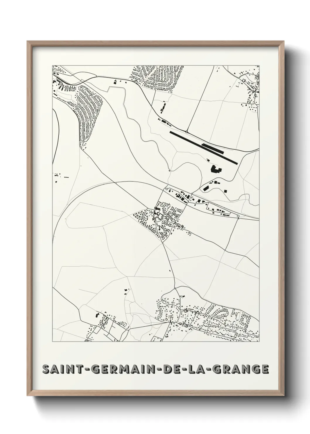 Une affiche de carte sur Saint-Germain-de-la-Grange