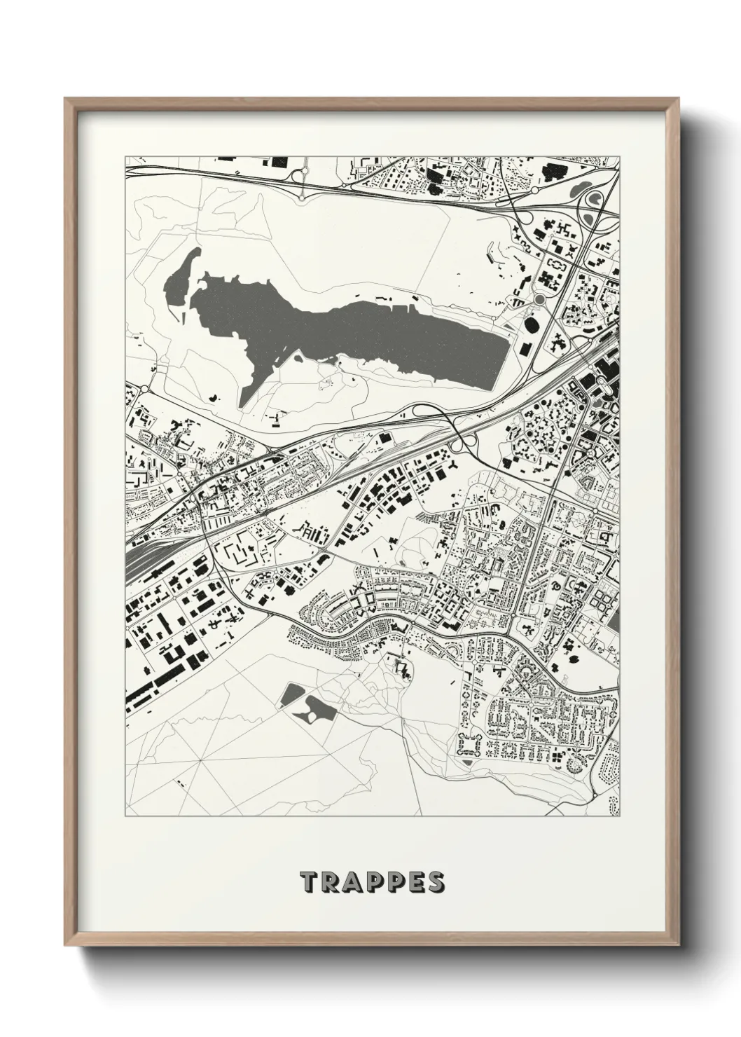 Une affiche de carte sur Trappes