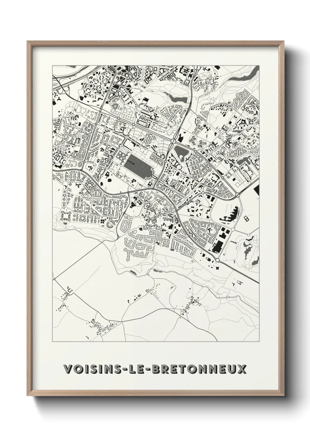Une affiche de carte sur Voisins-le-Bretonneux
